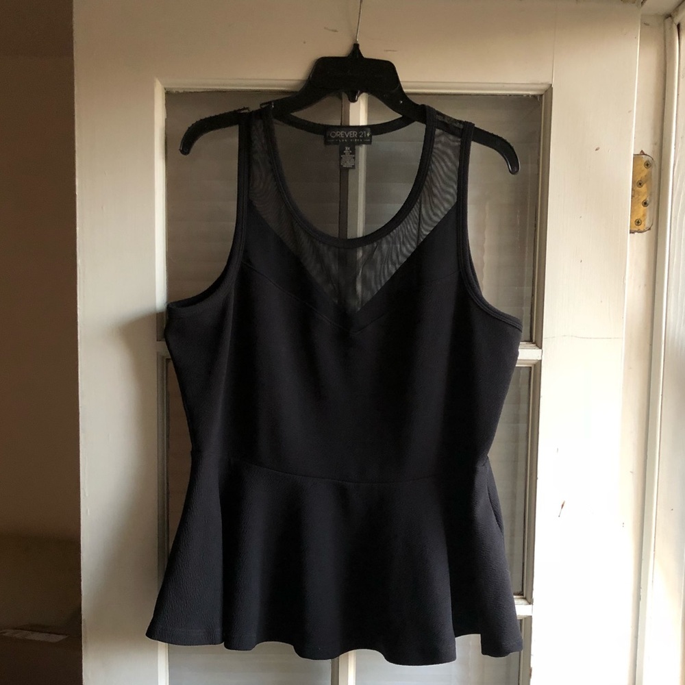 Black peplum top